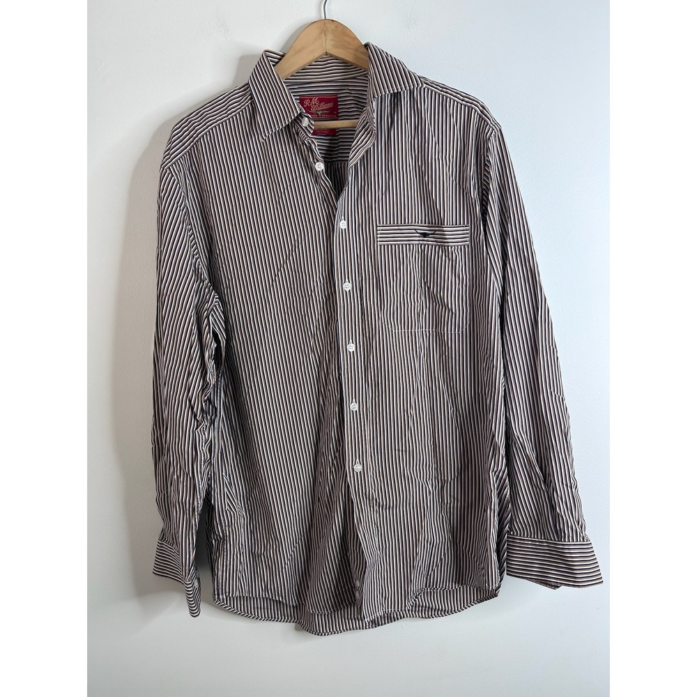 RM Williams Mens Striped‎ Long Sleeve Button Down Shirt Regular Fit Cotton M